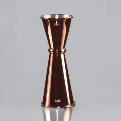 Mixer dosificador de tragos "Jigger" doble, encobrizado 25/50ml - Regalos Corporativos