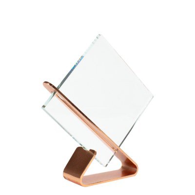 Miniatura 4 de Trofeo Galvano Encobrizado de Cristal "Claim"