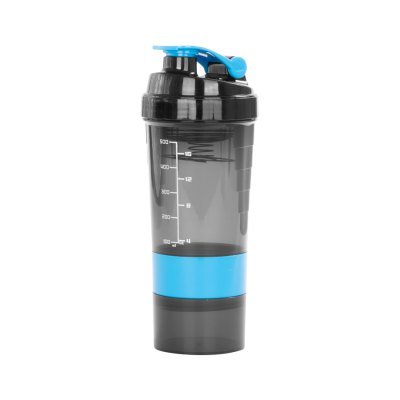 Miniatura 4 de Vaso Gym para batidos proteína "SHAKE", con 4 compartimentos.