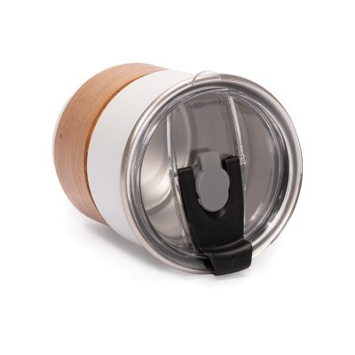 Miniatura 3 de Vaso Térmico metálico "CAMP" 300cc. con Bombilla y Grip de Madera.