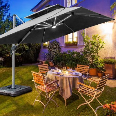 Miniatura 2 de Quitasol WINDPROOF - UV - LED de 3x3M