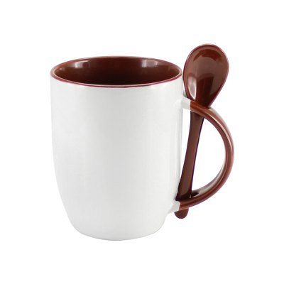 Miniatura 3 de Tazón Cerámico 330cc Sublimación con Cuchara