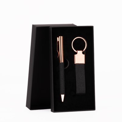 Miniatura 7 de Set de Regalo "MINE" negro con detalles encobrizados.