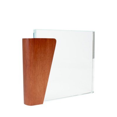 Miniatura 5 de Trofeo Galvano de Madera y Cristal "Lewis"