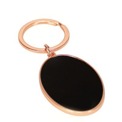 Miniatura 2 de Llavero ovalado encobrizado negro "SAM"