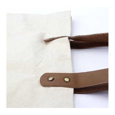 Miniatura 8 de Bolsa de Compras 10oz Canvas asas Cuero