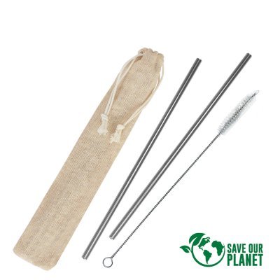 Miniatura 6 de Set Bombillas metálicas en estuche de Lino