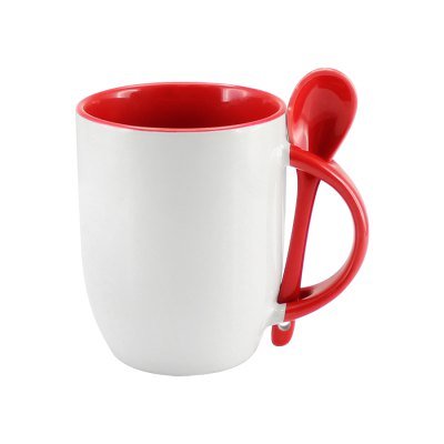 Miniatura 6 de Tazón Cerámico 330cc Sublimación con Cuchara