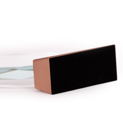 Miniatura 2 de Trofeo Galvano de Cristal "RUNE" con base encobrizada.