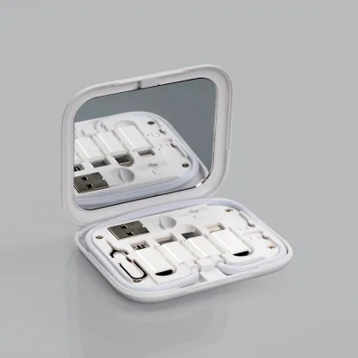 Connect Multicargador 8-en-1, con Espejo. - Regalos Corporativos