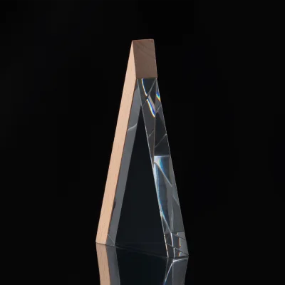 Miniatura 4 de Trofeo Galvano de Madera y Cristal "Triangle"