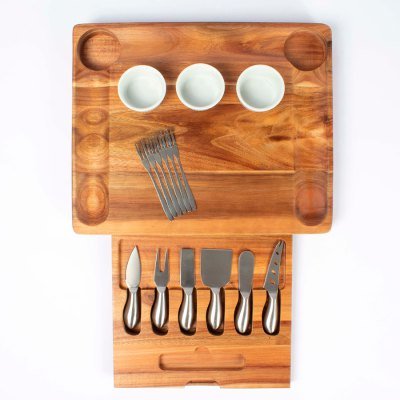 Miniatura 4 de Tabla de Quesos con 12 Herramientas