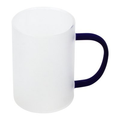 Miniatura 2 de Tazón Vidrio Empavonado 330cc Sublimación, asa color.