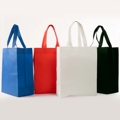 Bolsa TNT reutilizable "SAUL" con costuras termoselladas, asas 38 x 2.5 cm. - Regalos Corporativos