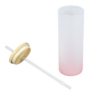 Miniatura 11 de Botella Vidrio Borosilicato Sublimación, tapa Bamboo 500cc