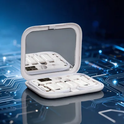 Connect Multicargador 8-en-1, con Espejo. - Regalos Corporativos