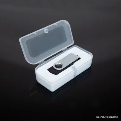 Estuche de PVC translúcido para pendrive giro - Regalos Corporativos