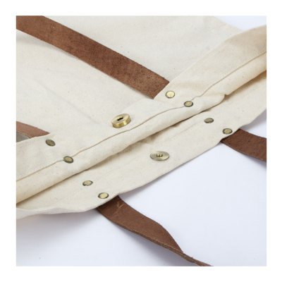 Miniatura 7 de Bolsa de Compras 10oz Canvas asas Cuero