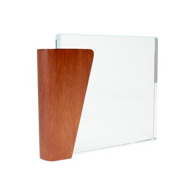 Miniatura 2 de Trofeo Galvano de Madera y Cristal "Lewis"