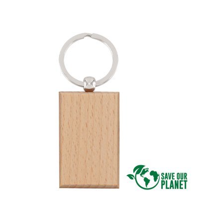Miniatura 3 de Llavero Rectangular de Madera