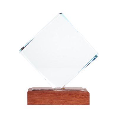 Trofeo Galvano de Madera y Cristal "Fischer"