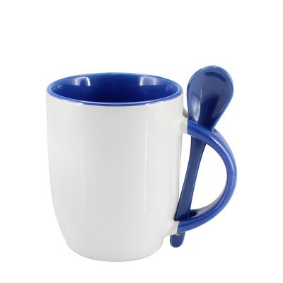 Miniatura 2 de Tazón Cerámico 330cc Sublimación con Cuchara