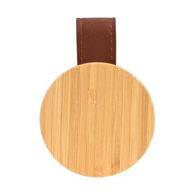Miniatura 4 de Espejo redondo de Bamboo y Eco-Cuero
