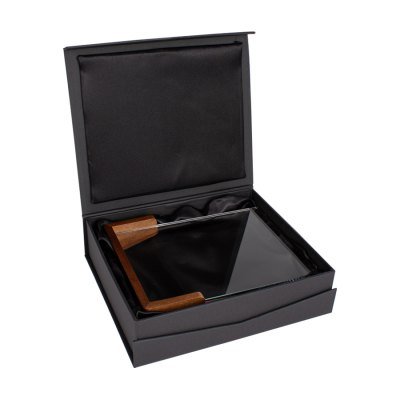 Miniatura 3 de Trofeo Galvano de Madera y Cristal "Spitz"