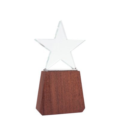 Miniatura 4 de Trofeo de Madera y Cristal "Lonely Star"
