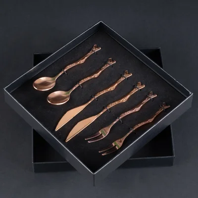 Miniatura 3 de Deluxe Set de Cubiertos encobrizados para cóctel