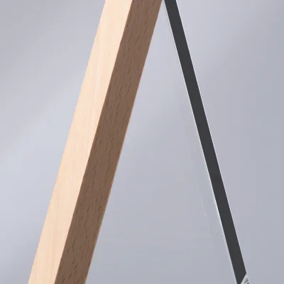 Miniatura 6 de Trofeo Galvano de Madera y Cristal "Triangle"