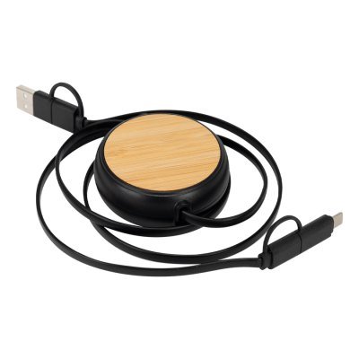 Miniatura 8 de Connect Multicargador Retráctil 4 en 1 de ABS/Bamboo